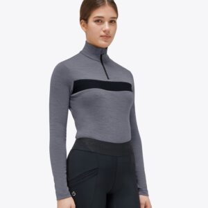 Polo entraînement Tech Wool Half Zip CAVALLERIA TOSCANA - Outlet