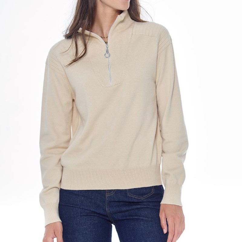 Pull zippé Pachana HARCOUR - Dame