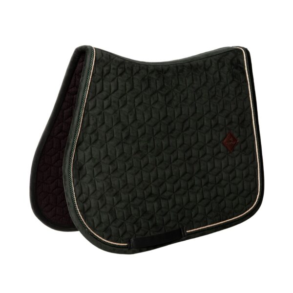 Tapis de selle Velvet - Vert sapin KENTUCKY - Obstacle