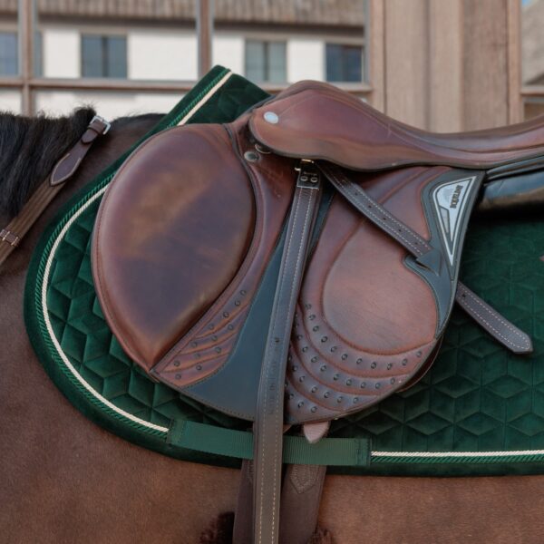 Tapis de selle Velvet - Vert sapin KENTUCKY - Obstacle