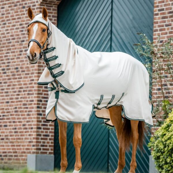 Couverture anti-mouches Rambo Hoody Chalk HORSEWARE - Chemises anti-eczema