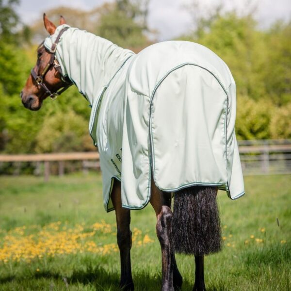 Couverture anti-mouches Rambo Hoody Chalk HORSEWARE - Chemises anti-eczema